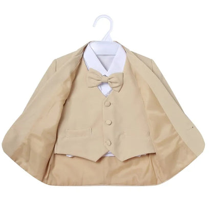 Little Boy Formal Suit - 5PCS Baby Gentleman Outfit with Bowtie | Elegant Toddler Boys Clothes (Style 3187)