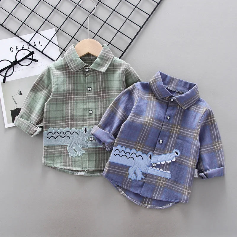 DIIMUU Spring Autumn Kids Baby Clothes - Cotton Shirt for Toddler Boys & Girls, Infant Tee Blouse for Children (1-5 Years)