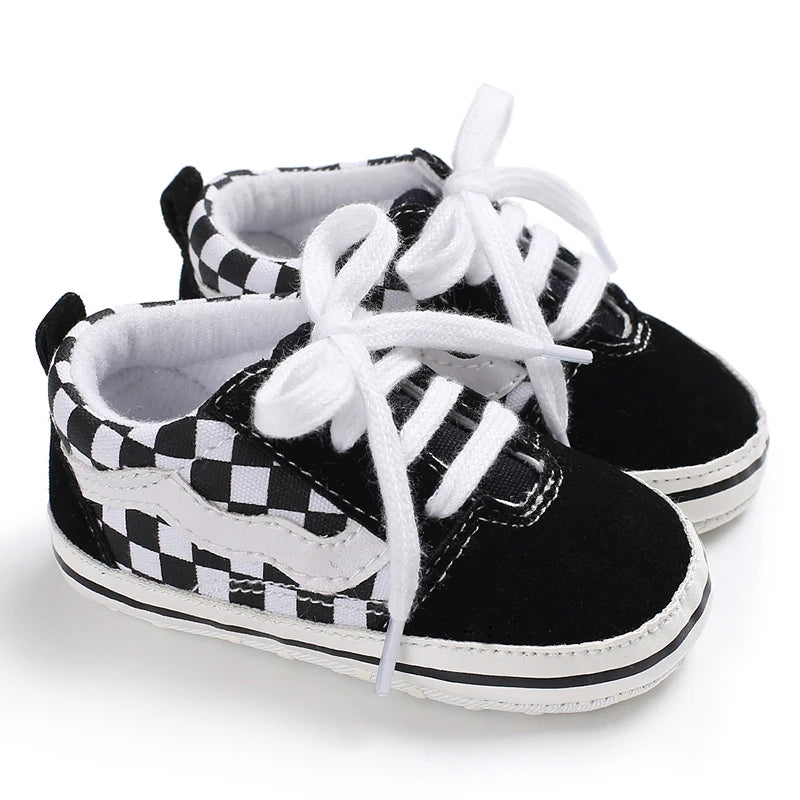 "VALEN SINA Fashion Casual Baby First Walkers – Newborn Kid Canvas Sneakers, Soft Sole Crib Shoes for Baby Boy & Girl, Prewalkers"
