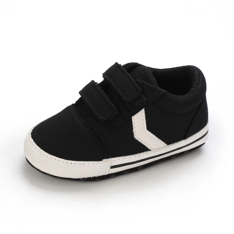 "VALEN SINA Fashion Casual Baby First Walkers – Newborn Kid Canvas Sneakers, Soft Sole Crib Shoes for Baby Boy & Girl, Prewalkers"