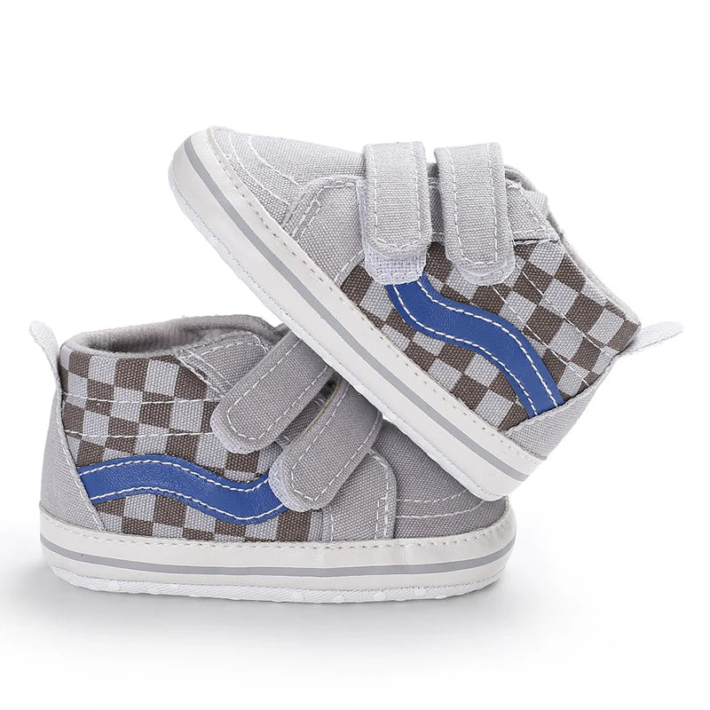 "VALEN SINA Fashion Casual Baby First Walkers – Newborn Kid Canvas Sneakers, Soft Sole Crib Shoes for Baby Boy & Girl, Prewalkers"