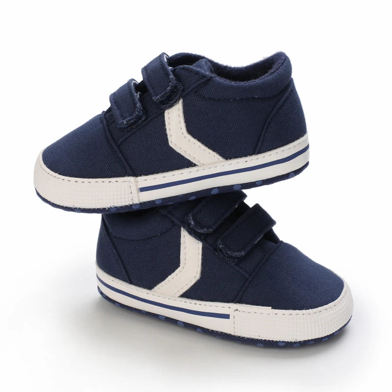 "VALEN SINA Fashion Casual Baby First Walkers – Newborn Kid Canvas Sneakers, Soft Sole Crib Shoes for Baby Boy & Girl, Prewalkers"