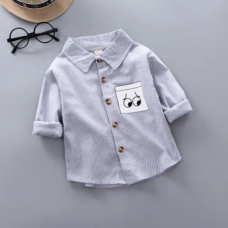 DIIMUU Spring Autumn Kids Baby Clothes - Cotton Shirt for Toddler Boys & Girls, Infant Tee Blouse for Children (1-5 Years)