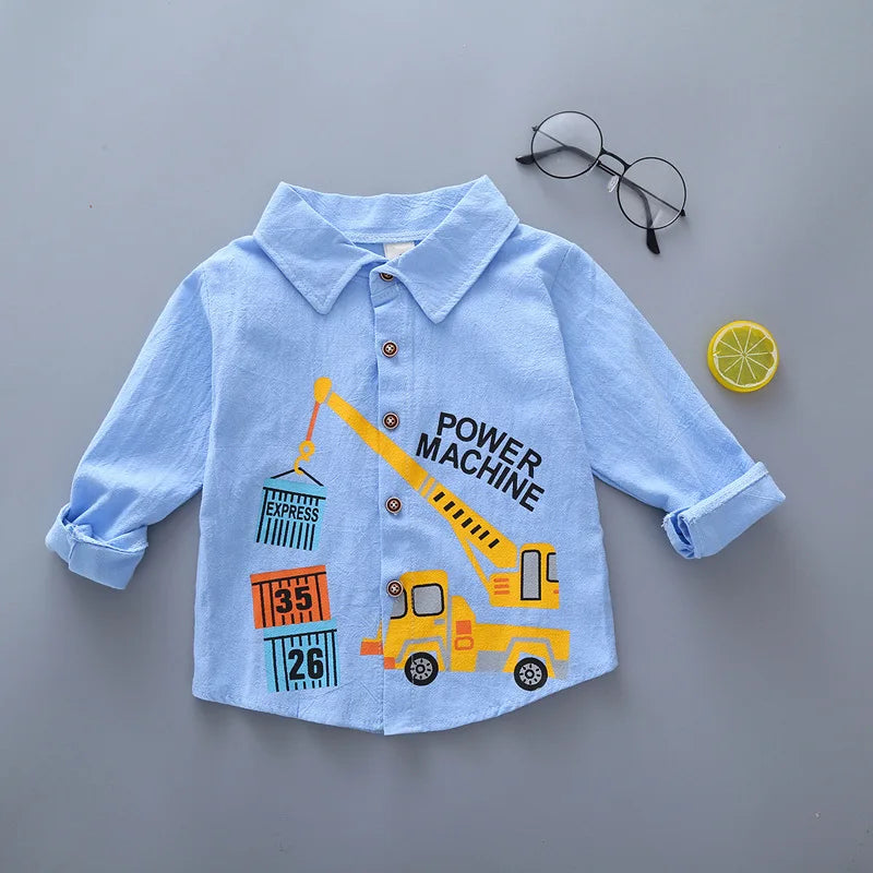 DIIMUU Spring Autumn Kids Baby Clothes - Cotton Shirt for Toddler Boys & Girls, Infant Tee Blouse for Children (1-5 Years)