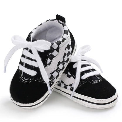 "VALEN SINA Fashion Casual Baby First Walkers – Newborn Kid Canvas Sneakers, Soft Sole Crib Shoes for Baby Boy & Girl, Prewalkers"