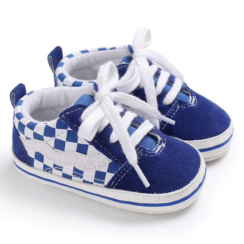 "VALEN SINA Fashion Casual Baby First Walkers – Newborn Kid Canvas Sneakers, Soft Sole Crib Shoes for Baby Boy & Girl, Prewalkers"