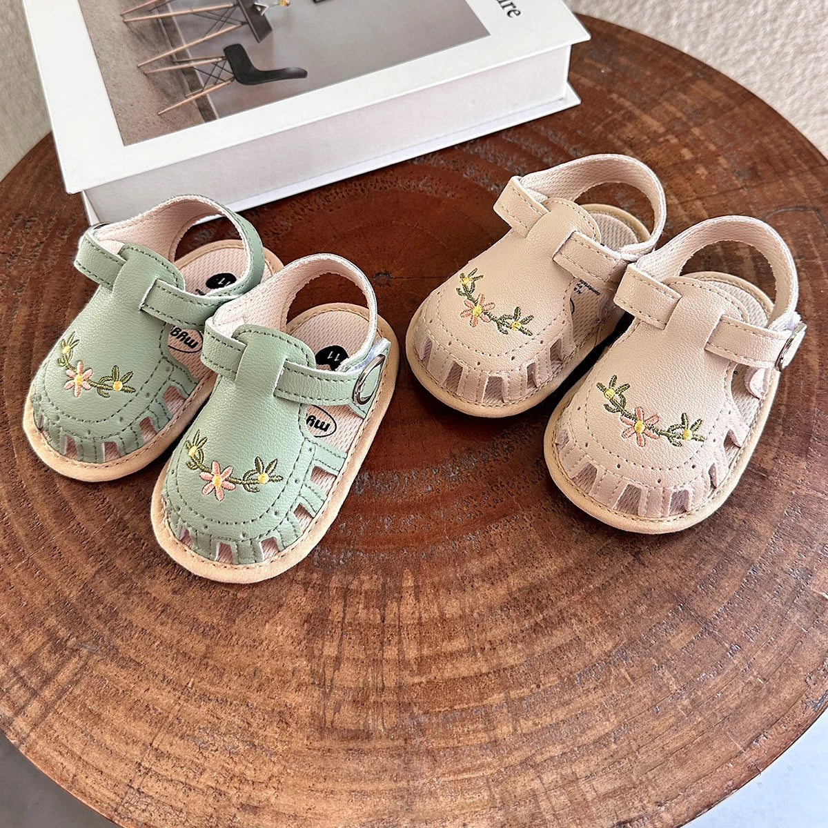 "Infant Baby Boys Girls Sandals, Summer Baby Wedding Dress Flat Shoes, Newborn Crib Shoes, First Walkers Prewalkers Shoes"