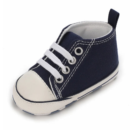 "VALEN SINA Fashion Casual Baby First Walkers – Newborn Kid Canvas Sneakers, Soft Sole Crib Shoes for Baby Boy & Girl, Prewalkers"