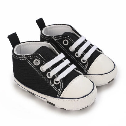 "VALEN SINA Fashion Casual Baby First Walkers – Newborn Kid Canvas Sneakers, Soft Sole Crib Shoes for Baby Boy & Girl, Prewalkers"