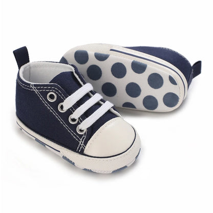 "VALEN SINA Fashion Casual Baby First Walkers – Newborn Kid Canvas Sneakers, Soft Sole Crib Shoes for Baby Boy & Girl, Prewalkers"