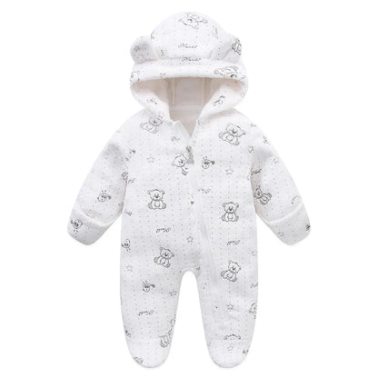 rcomll Newborn Baby Rompers – Spring Autumn Warm Fleece Cute Infant Costume, Kids Playsuit Jumpsuits, Baby Clothes 0-1Y Outwear