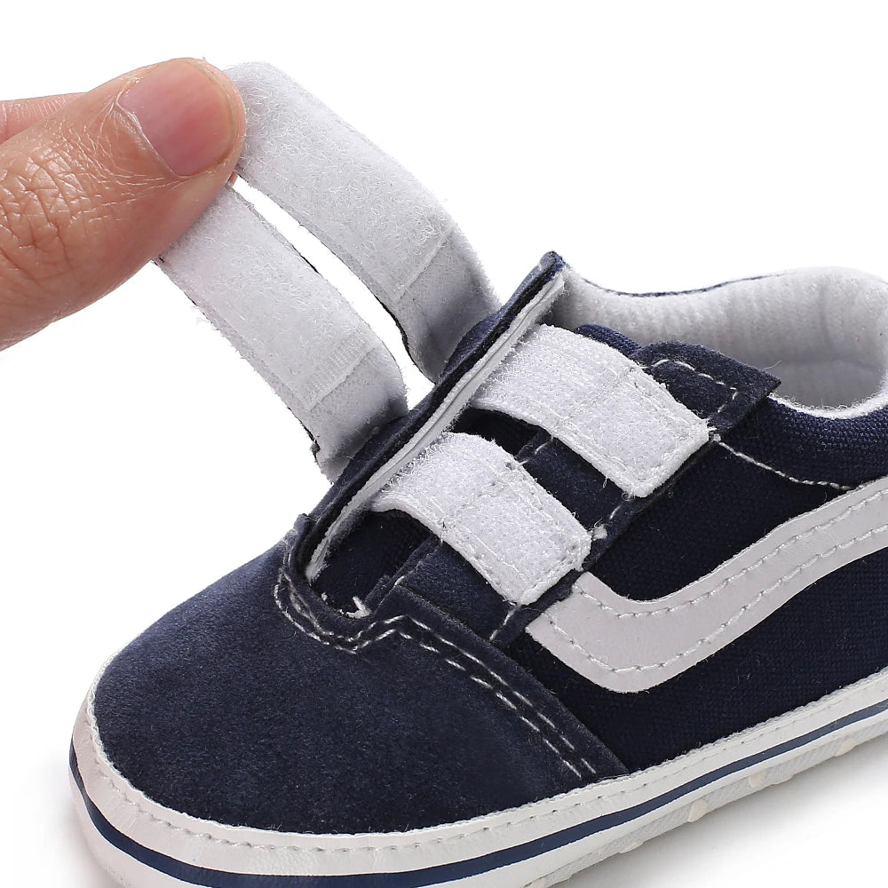 "VALEN SINA Fashion Casual Baby First Walkers – Newborn Kid Canvas Sneakers, Soft Sole Crib Shoes for Baby Boy & Girl, Prewalkers"