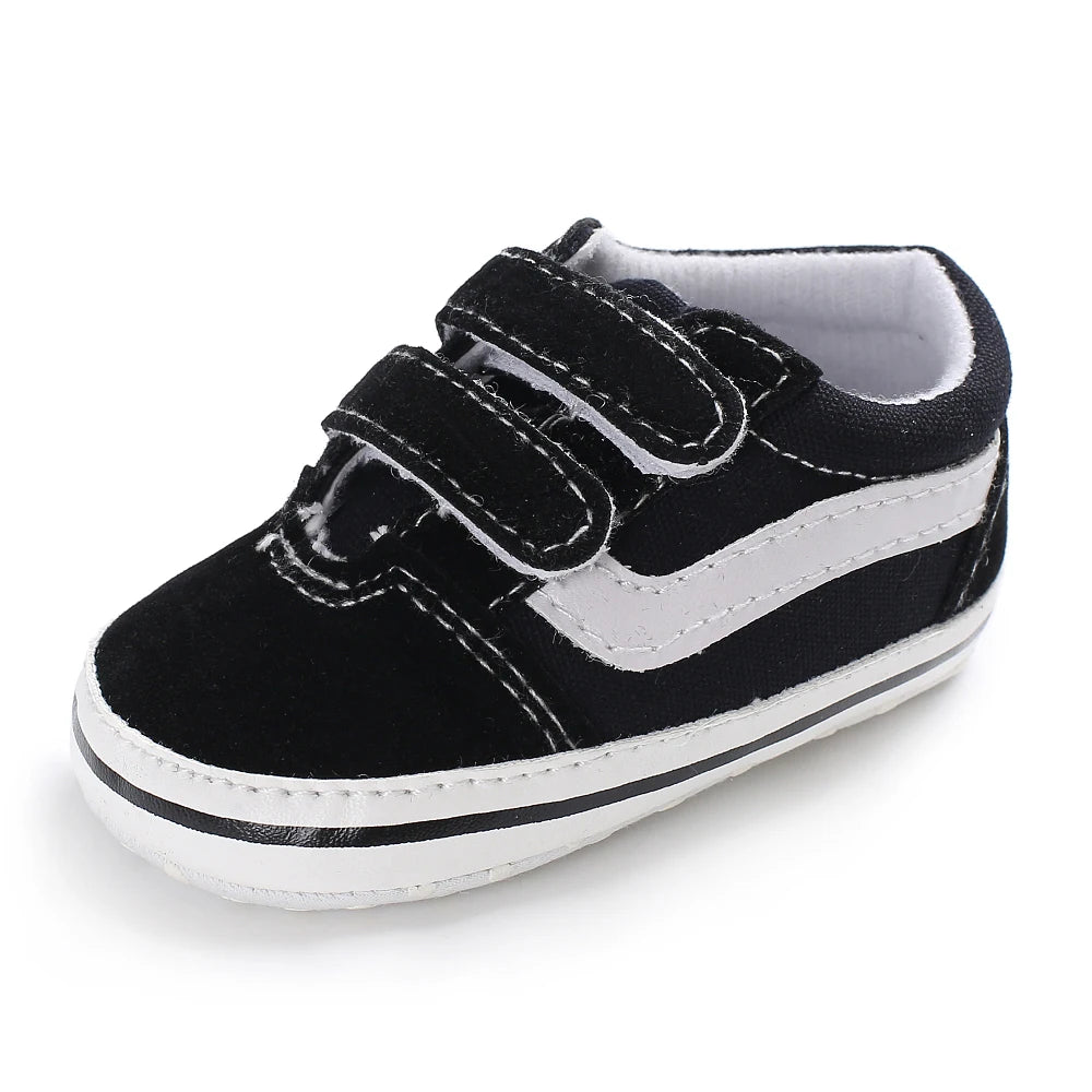 "VALEN SINA Fashion Casual Baby First Walkers – Newborn Kid Canvas Sneakers, Soft Sole Crib Shoes for Baby Boy & Girl, Prewalkers"