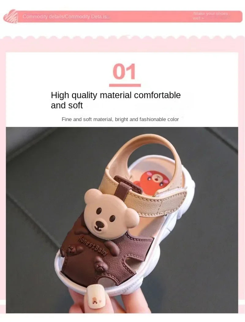 2024 Summer Baby Boys Girls Sandals - Children Beach Sandals Cartoon Infant Toddler Shoes - Comfortable Soft Sole Kids Student Shoes