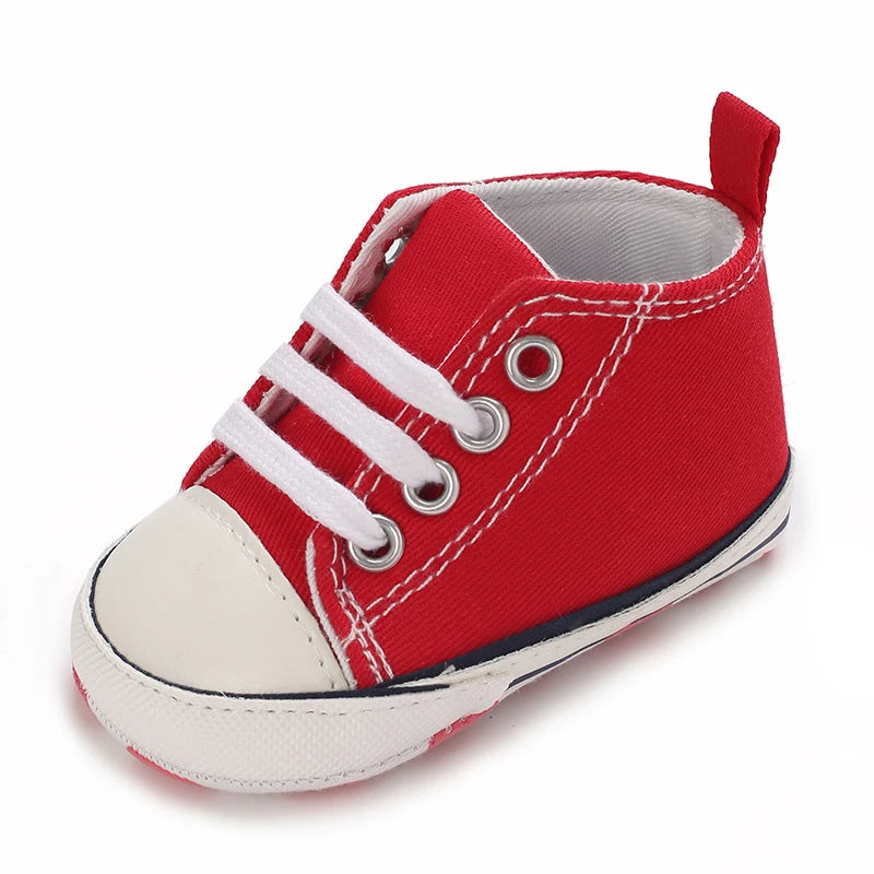 "VALEN SINA Fashion Casual Baby First Walkers – Newborn Kid Canvas Sneakers, Soft Sole Crib Shoes for Baby Boy & Girl, Prewalkers"