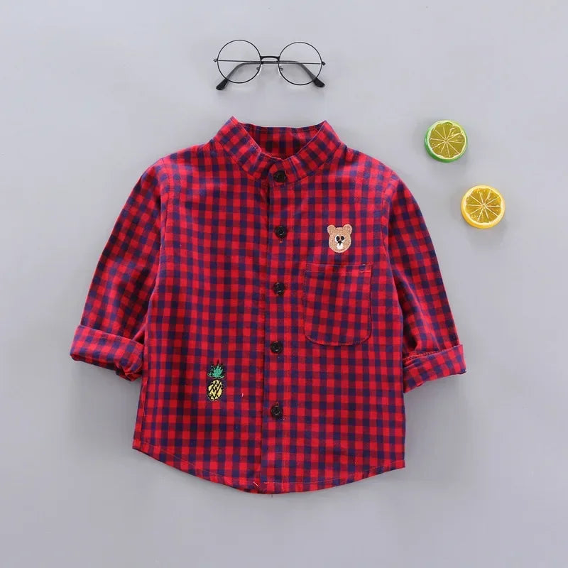 DIIMUU Spring Autumn Kids Baby Clothes - Cotton Shirt for Toddler Boys & Girls, Infant Tee Blouse for Children (1-5 Years)
