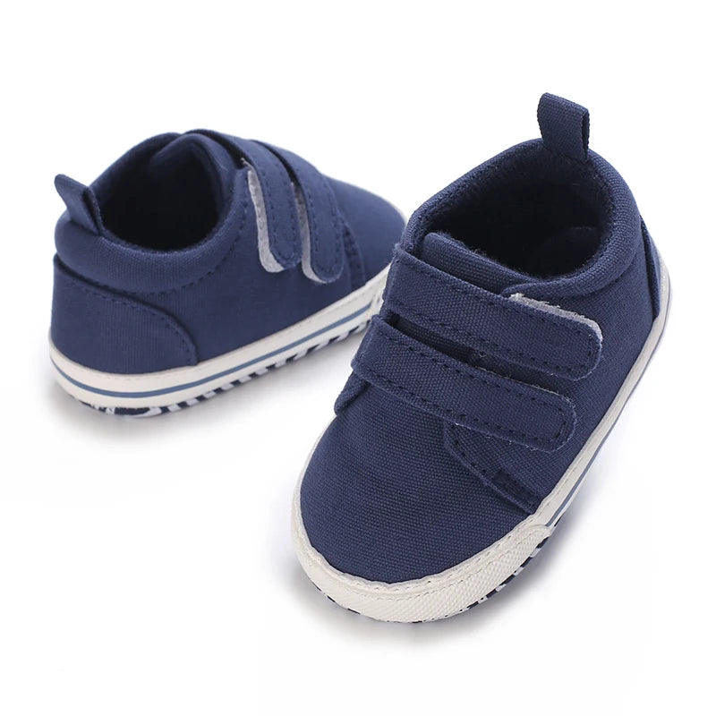"VALEN SINA Fashion Casual Baby First Walkers – Newborn Kid Canvas Sneakers, Soft Sole Crib Shoes for Baby Boy & Girl, Prewalkers"
