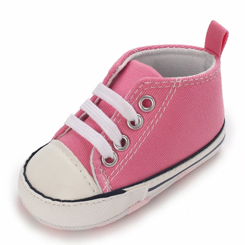 "VALEN SINA Fashion Casual Baby First Walkers – Newborn Kid Canvas Sneakers, Soft Sole Crib Shoes for Baby Boy & Girl, Prewalkers"