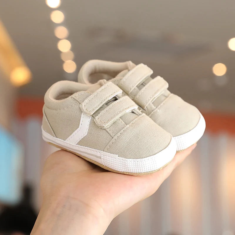 "VALEN SINA Fashion Casual Baby First Walkers – Newborn Kid Canvas Sneakers, Soft Sole Crib Shoes for Baby Boy & Girl, Prewalkers"