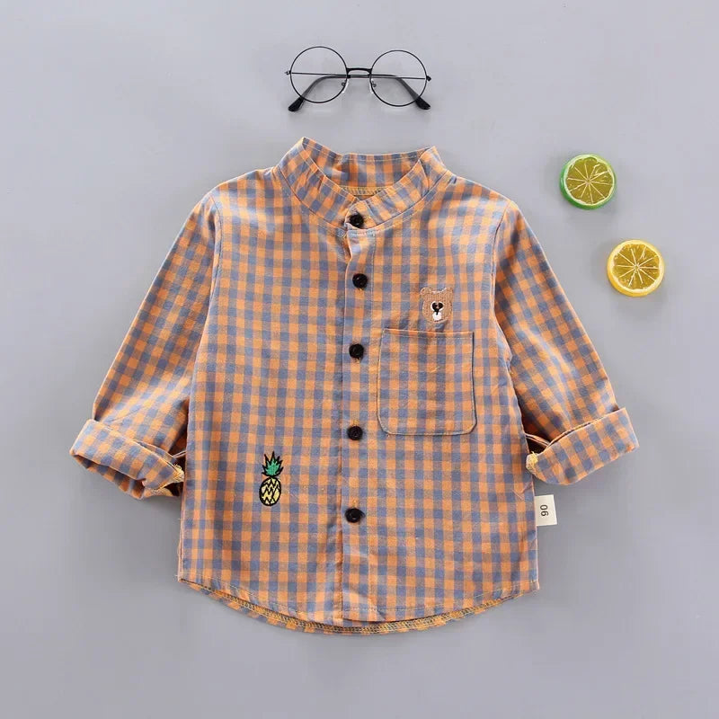 DIIMUU Spring Autumn Kids Baby Clothes - Cotton Shirt for Toddler Boys & Girls, Infant Tee Blouse for Children (1-5 Years)