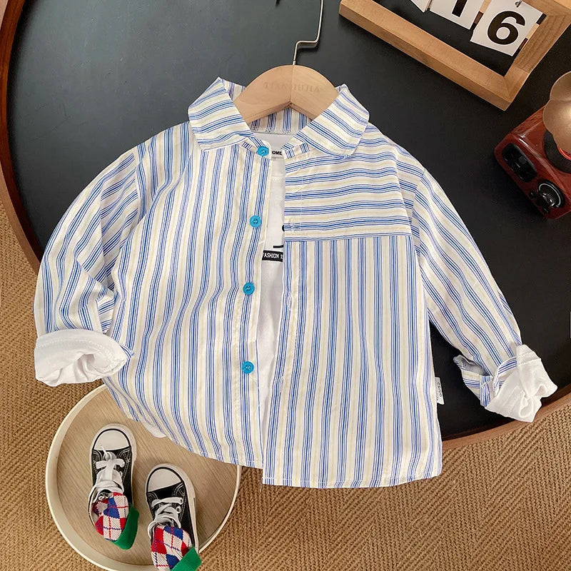DIIMUU Spring Autumn Kids Baby Clothes - Cotton Shirt for Toddler Boys & Girls, Infant Tee Blouse for Children (1-5 Years)