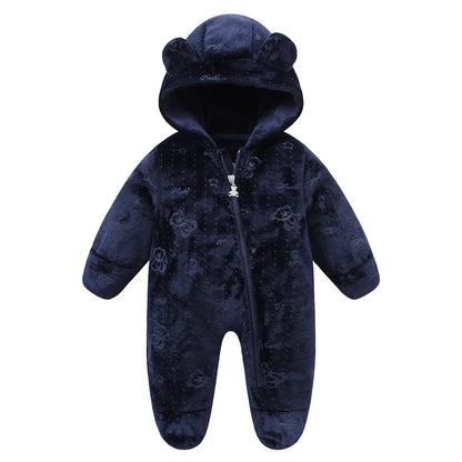 rcomll Newborn Baby Rompers – Spring Autumn Warm Fleece Cute Infant Costume, Kids Playsuit Jumpsuits, Baby Clothes 0-1Y Outwear
