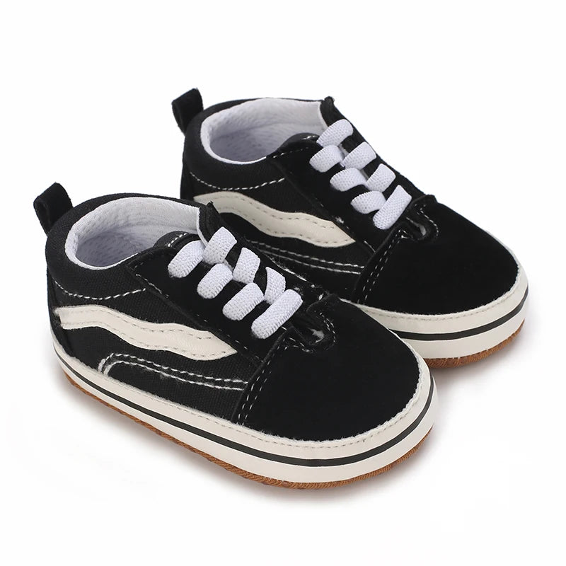 "VALEN SINA Fashion Casual Baby First Walkers – Newborn Kid Canvas Sneakers, Soft Sole Crib Shoes for Baby Boy & Girl, Prewalkers"