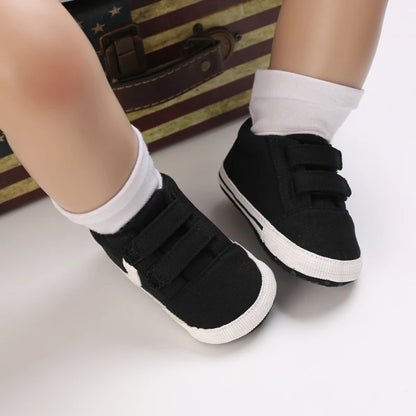 "VALEN SINA Fashion Casual Baby First Walkers – Newborn Kid Canvas Sneakers, Soft Sole Crib Shoes for Baby Boy & Girl, Prewalkers"