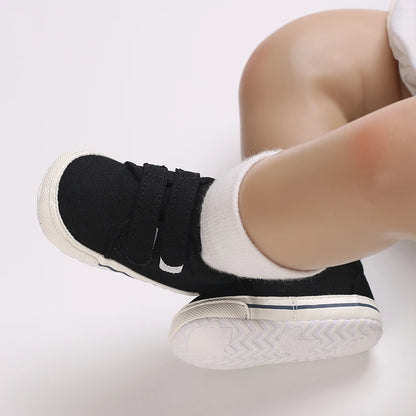 "VALEN SINA Fashion Casual Baby First Walkers – Newborn Kid Canvas Sneakers, Soft Sole Crib Shoes for Baby Boy & Girl, Prewalkers"
