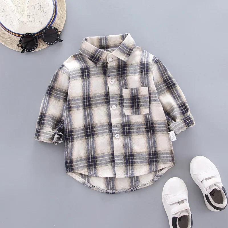 DIIMUU Spring Autumn Kids Baby Clothes - Cotton Shirt for Toddler Boys & Girls, Infant Tee Blouse for Children (1-5 Years)