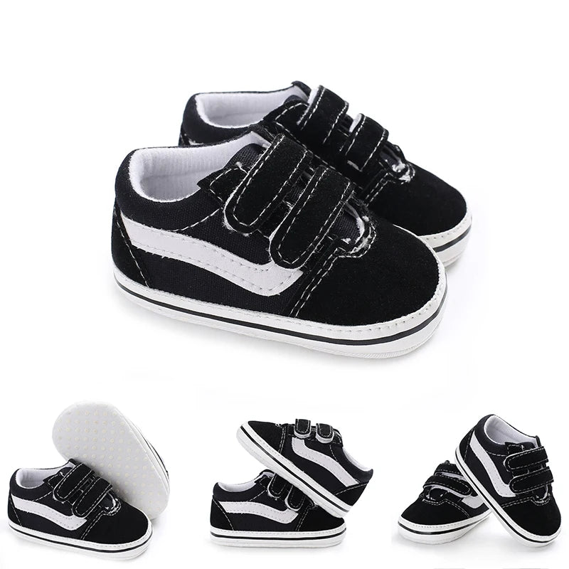 "VALEN SINA Fashion Casual Baby First Walkers – Newborn Kid Canvas Sneakers, Soft Sole Crib Shoes for Baby Boy & Girl, Prewalkers"