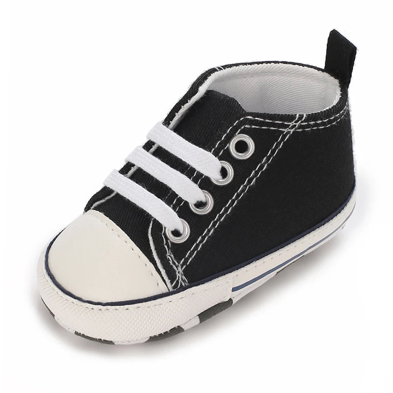 "VALEN SINA Fashion Casual Baby First Walkers – Newborn Kid Canvas Sneakers, Soft Sole Crib Shoes for Baby Boy & Girl, Prewalkers"
