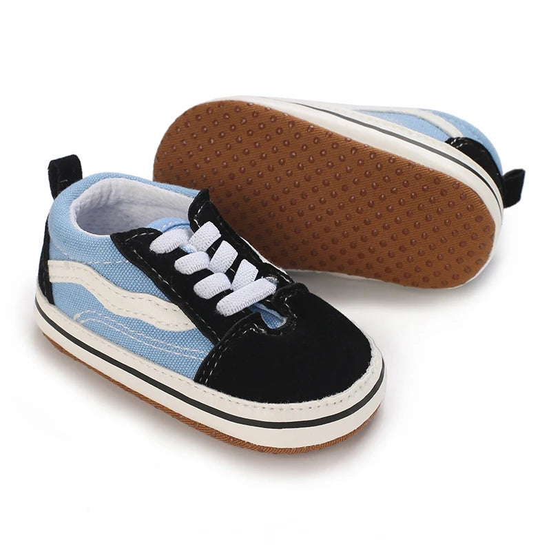 "VALEN SINA Fashion Casual Baby First Walkers – Newborn Kid Canvas Sneakers, Soft Sole Crib Shoes for Baby Boy & Girl, Prewalkers"