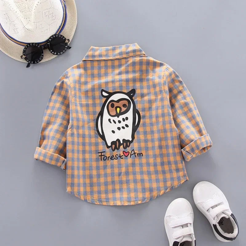 DIIMUU Spring Autumn Kids Baby Clothes - Cotton Shirt for Toddler Boys & Girls, Infant Tee Blouse for Children (1-5 Years)