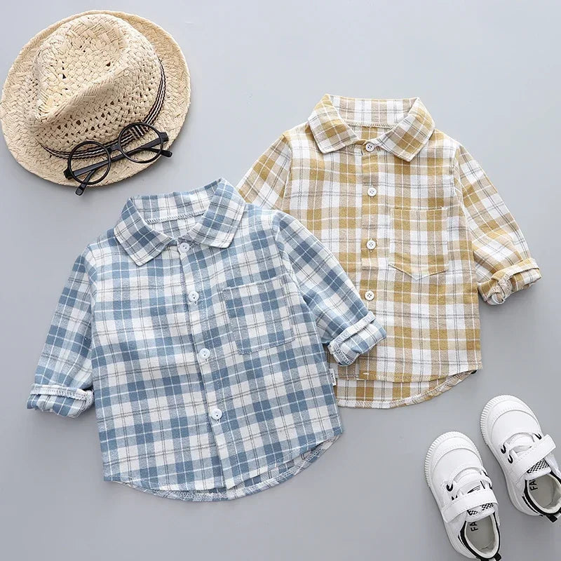 DIIMUU Spring Autumn Kids Baby Clothes - Cotton Shirt for Toddler Boys & Girls, Infant Tee Blouse for Children (1-5 Years)