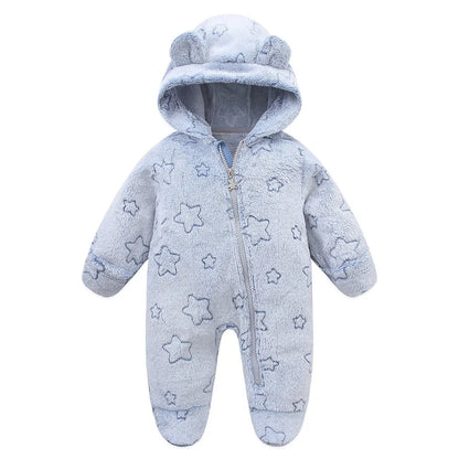 rcomll Newborn Baby Rompers – Spring Autumn Warm Fleece Cute Infant Costume, Kids Playsuit Jumpsuits, Baby Clothes 0-1Y Outwear