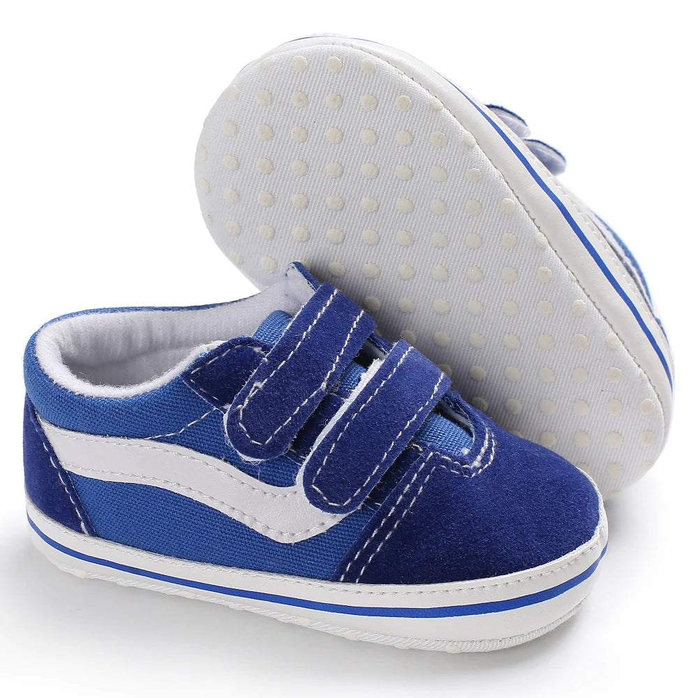 "VALEN SINA Fashion Casual Baby First Walkers – Newborn Kid Canvas Sneakers, Soft Sole Crib Shoes for Baby Boy & Girl, Prewalkers"