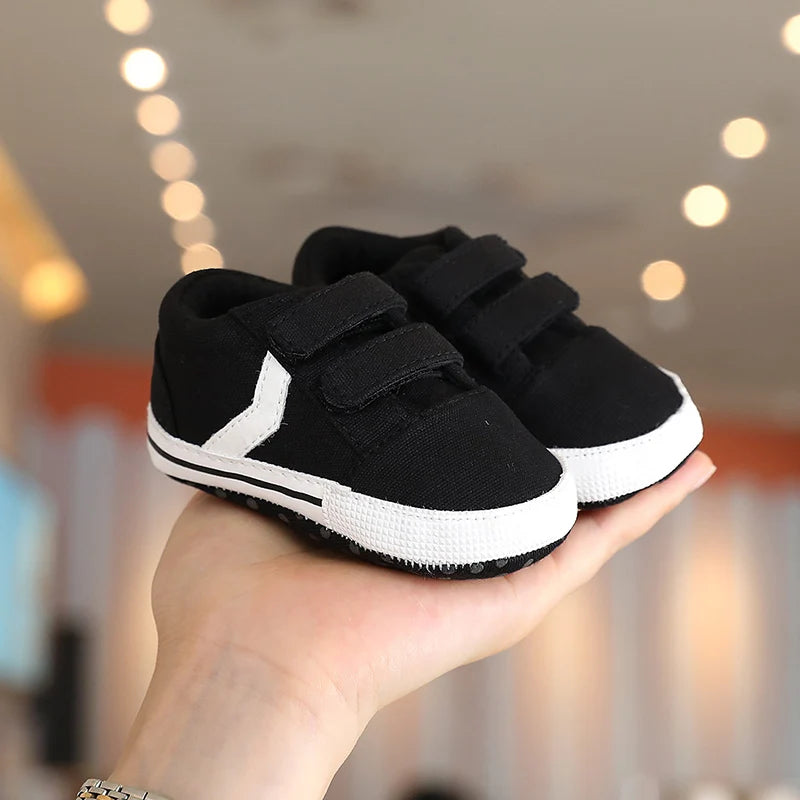 "VALEN SINA Fashion Casual Baby First Walkers – Newborn Kid Canvas Sneakers, Soft Sole Crib Shoes for Baby Boy & Girl, Prewalkers"