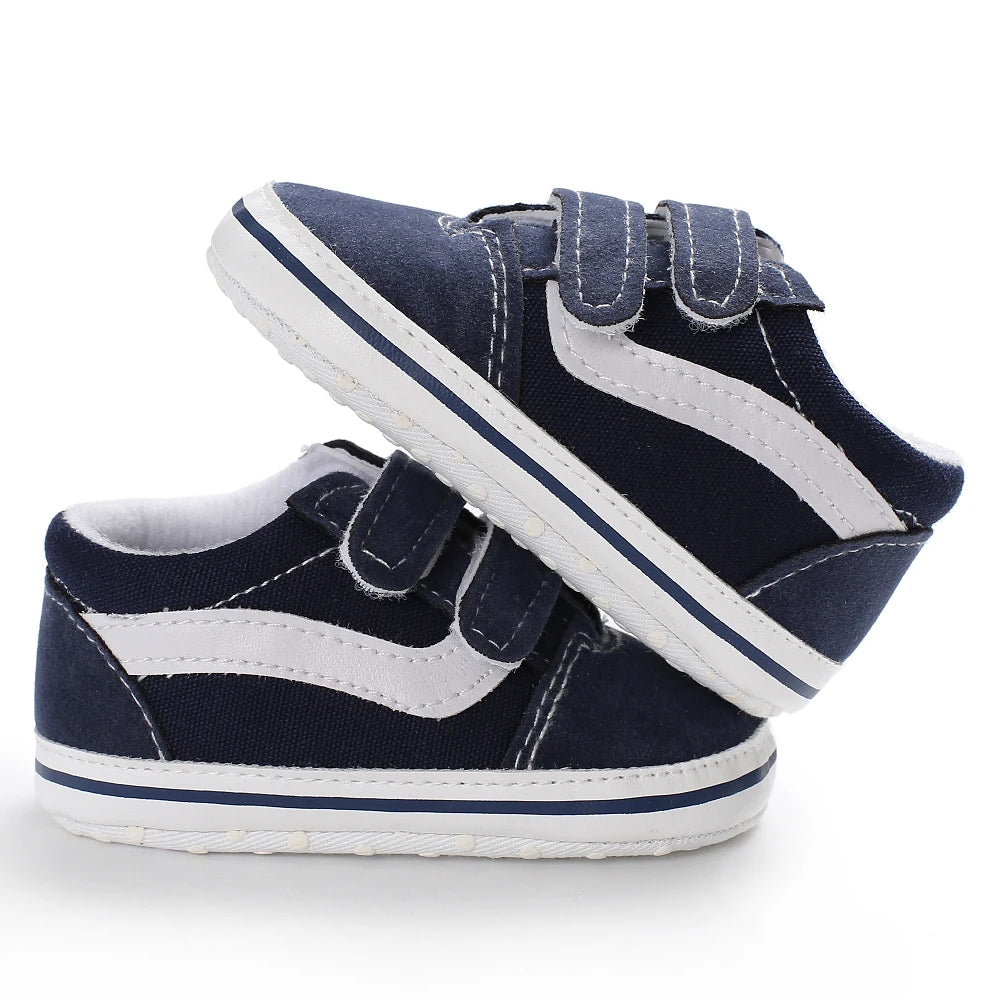 "VALEN SINA Fashion Casual Baby First Walkers – Newborn Kid Canvas Sneakers, Soft Sole Crib Shoes for Baby Boy & Girl, Prewalkers"