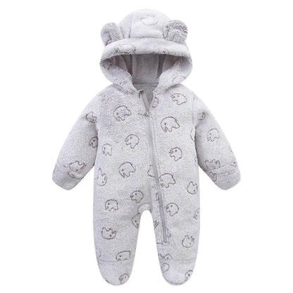 rcomll Newborn Baby Rompers – Spring Autumn Warm Fleece Cute Infant Costume, Kids Playsuit Jumpsuits, Baby Clothes 0-1Y Outwear