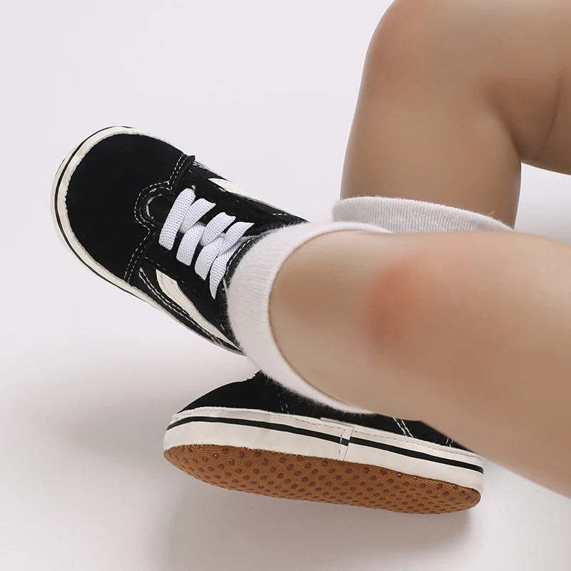 "VALEN SINA Fashion Casual Baby First Walkers – Newborn Kid Canvas Sneakers, Soft Sole Crib Shoes for Baby Boy & Girl, Prewalkers"
