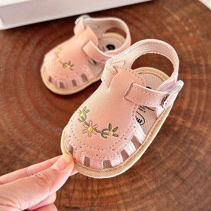 "Infant Baby Boys Girls Sandals, Summer Baby Wedding Dress Flat Shoes, Newborn Crib Shoes, First Walkers Prewalkers Shoes"