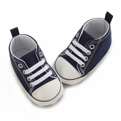"VALEN SINA Fashion Casual Baby First Walkers – Newborn Kid Canvas Sneakers, Soft Sole Crib Shoes for Baby Boy & Girl, Prewalkers"