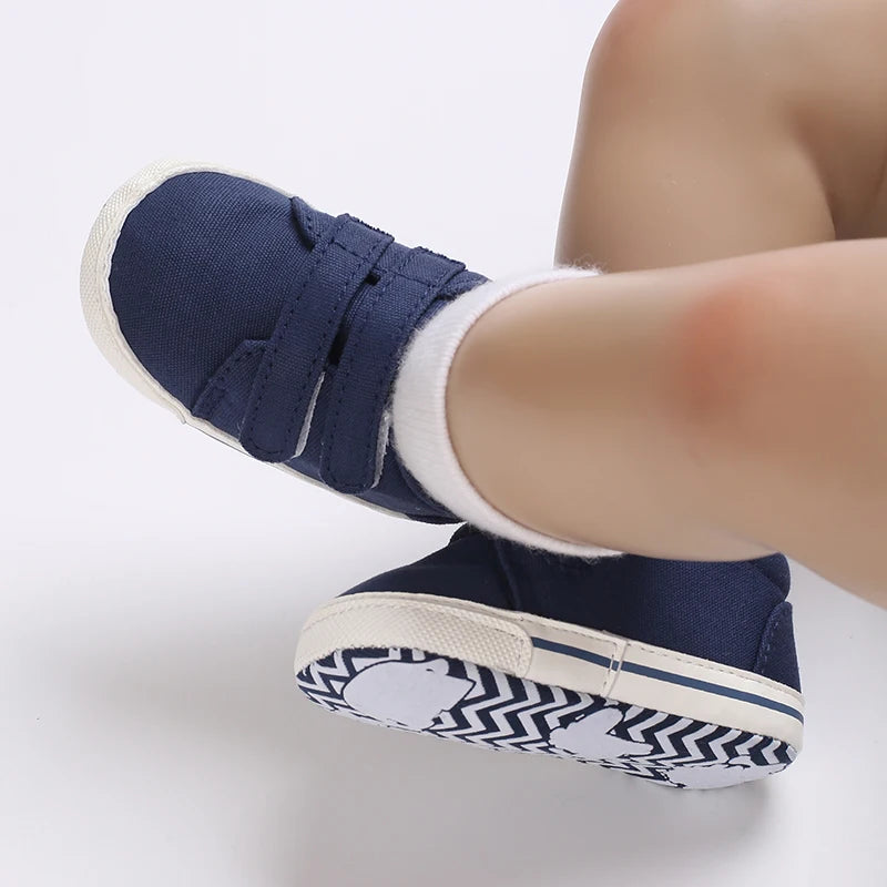 "VALEN SINA Fashion Casual Baby First Walkers – Newborn Kid Canvas Sneakers, Soft Sole Crib Shoes for Baby Boy & Girl, Prewalkers"