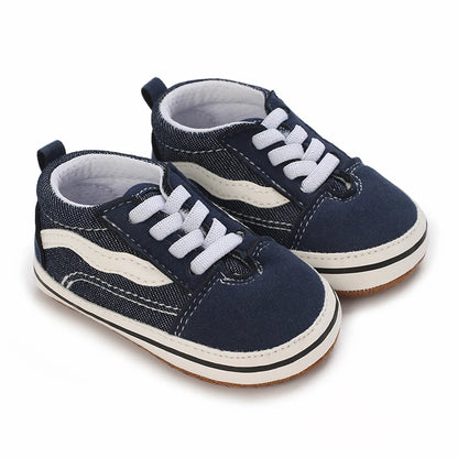 "VALEN SINA Fashion Casual Baby First Walkers – Newborn Kid Canvas Sneakers, Soft Sole Crib Shoes for Baby Boy & Girl, Prewalkers"