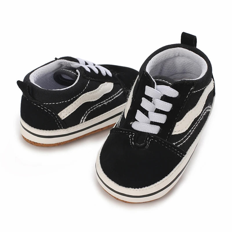 "VALEN SINA Fashion Casual Baby First Walkers – Newborn Kid Canvas Sneakers, Soft Sole Crib Shoes for Baby Boy & Girl, Prewalkers"