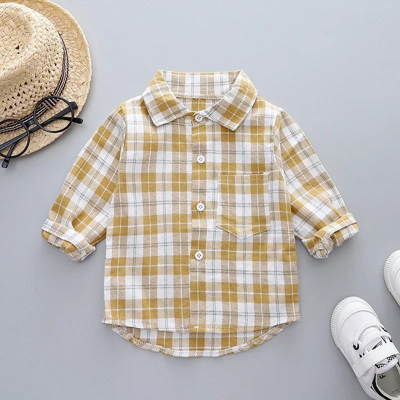 DIIMUU Spring Autumn Kids Baby Clothes - Cotton Shirt for Toddler Boys & Girls, Infant Tee Blouse for Children (1-5 Years)