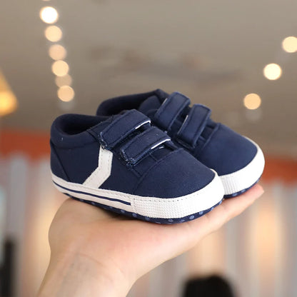 "VALEN SINA Fashion Casual Baby First Walkers – Newborn Kid Canvas Sneakers, Soft Sole Crib Shoes for Baby Boy & Girl, Prewalkers"