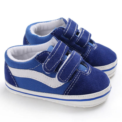 "VALEN SINA Fashion Casual Baby First Walkers – Newborn Kid Canvas Sneakers, Soft Sole Crib Shoes for Baby Boy & Girl, Prewalkers"
