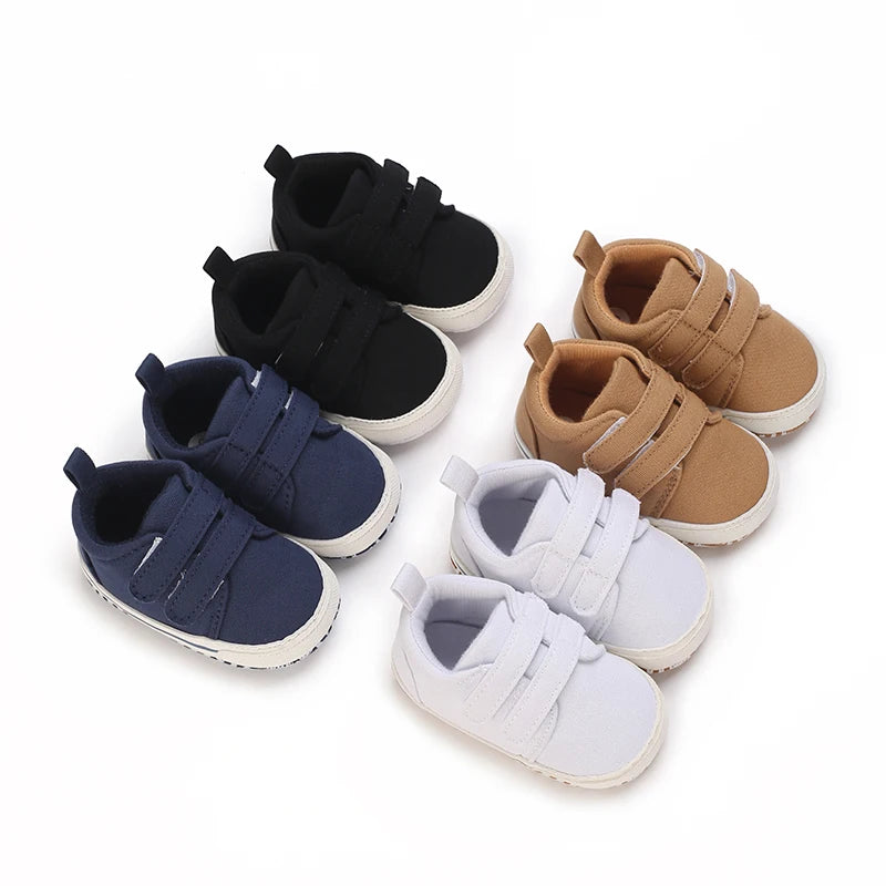 "VALEN SINA Fashion Casual Baby First Walkers – Newborn Kid Canvas Sneakers, Soft Sole Crib Shoes for Baby Boy & Girl, Prewalkers"